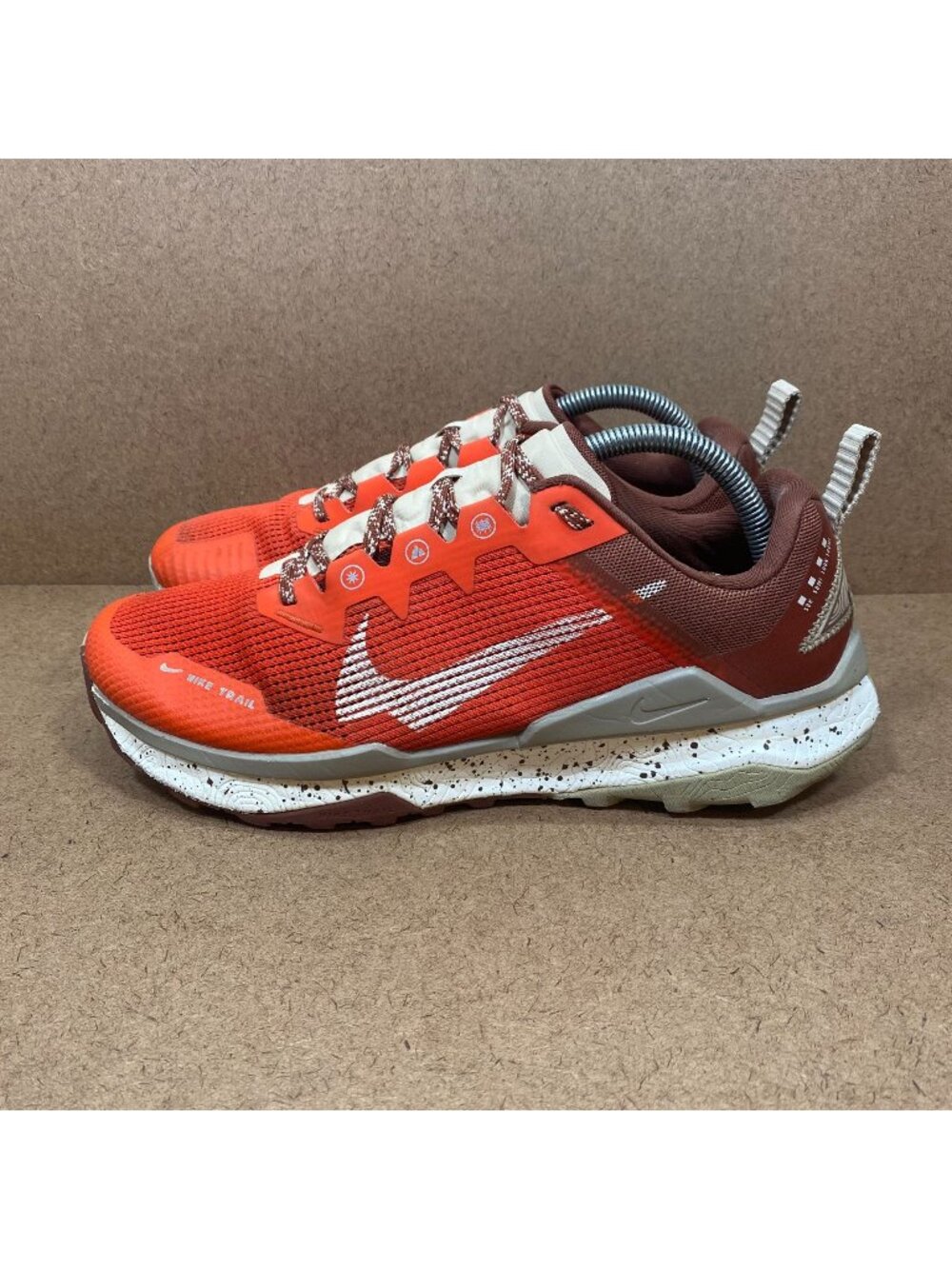 Nike Mens Wildhorse 8 Trail Running Shoes Picante Red & Brown US 8.5 React Foam